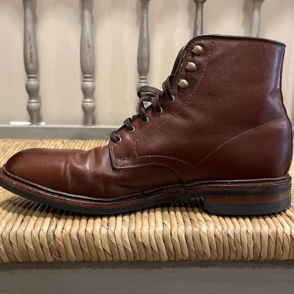 Allen Edmonds 10 D Shoes Higgins Mill Weatherproof boot in Chili brown